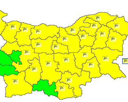 Жълт код за ветровито време в Пловдив и почти цялата страна