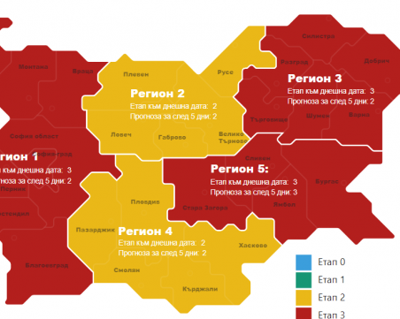 COVID картата все по-жълта! Втори регион влезе в Етап 2