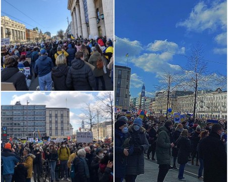 Вълна от съпричастност! Хиляди излязоха на демонстрации в Европа в подкрепа на Украйна