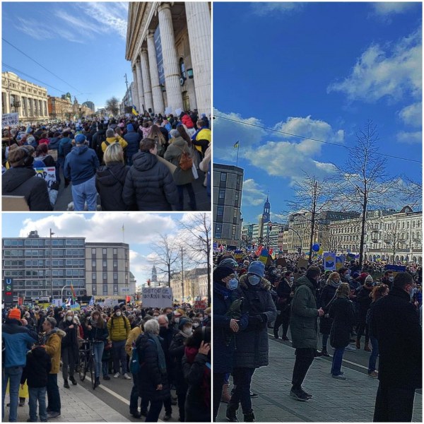 Вълната от съпричастност към Украйна продължава. Хиляди излязоха по уличите