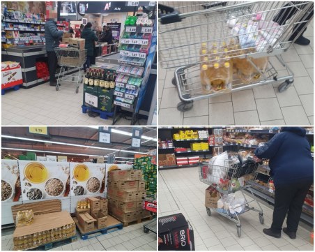 Битката при Кауфланд! След като изхвърли гранясалите запаси от пандемията, народът отново пълни количките