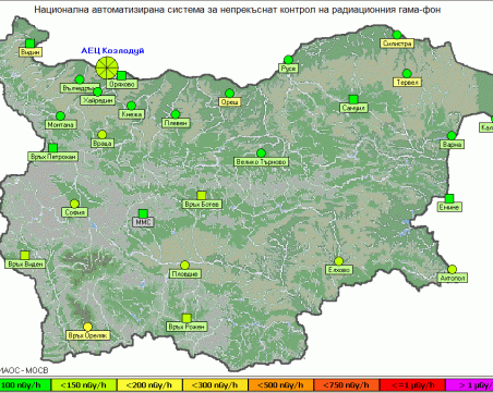 Измерени са нормални стойности на гама фона у нас