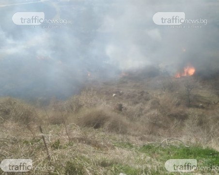 Само за два часа: 10 пожара в Пловдивско