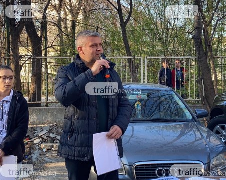 Стоян Алексиев на протеста в