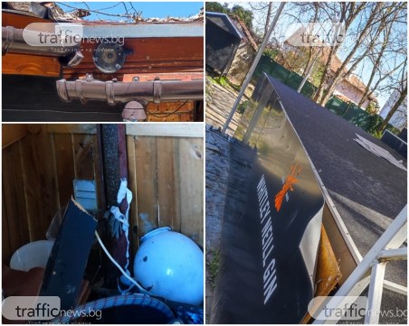 Гамени обезобразиха емблематично място в Пловдив! Нанесени са щети за стотици левове