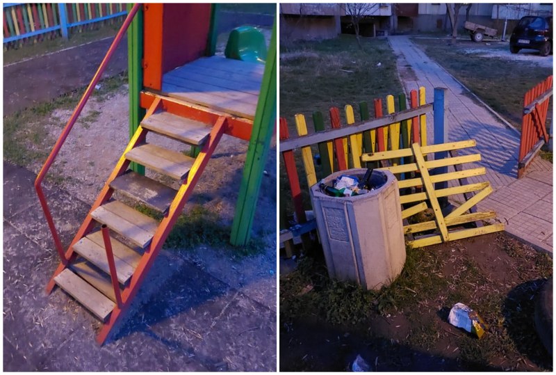 Детска площадка в Тракия стана опасна, 2-годишно дете се размина на косъм от инцидент