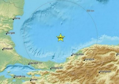 Земетресение с магнитуд 5 0 е регистрирано в района на Черно