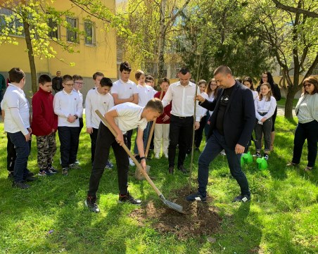 Ученици засадиха нови дръвчета в 