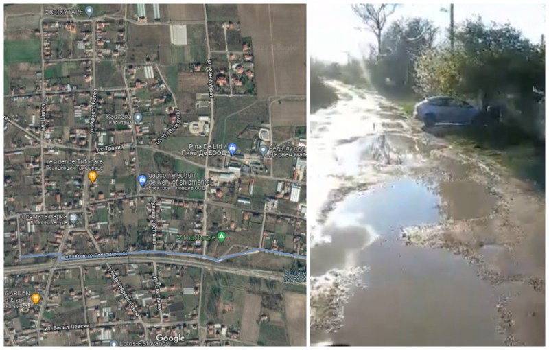Голяма улица в Скутаре е кална вада, промяна се очаква след ремонта на жп възел-Пловдив