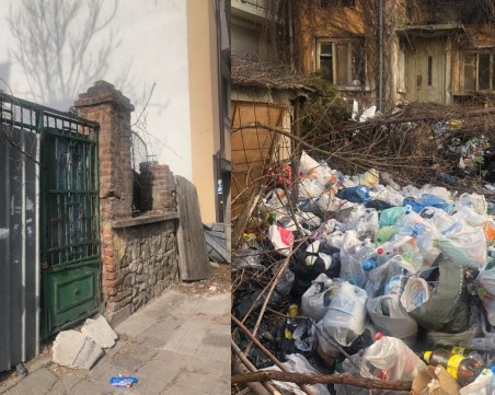 Къща в центъра на Пловдив се превърна в сметище, собствениците й се укриват