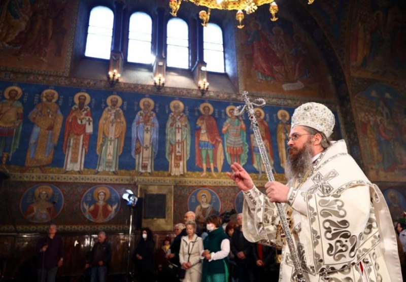 Белоградчишкият епископ Поликарп - викарий на патриарх Неофит, отслужва празничното