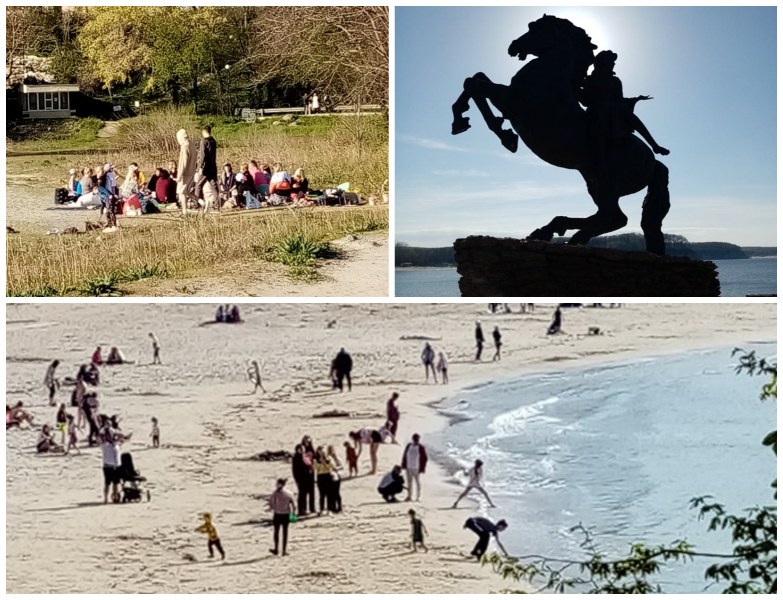 Първите туристи посрещнаха плажните ивици по българското Черноморие. През почивните