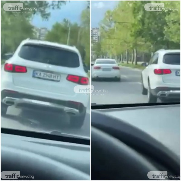 Кола с украинска регистрация се движи из Пловдив с бясна скорост, изпреварва неправилно