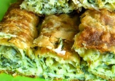 Прелагаме ви рецепта за една по различна пролетна баница с рукола