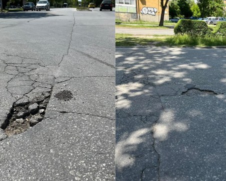 Огромни ями продължават да трошат коли в Кючука, зейват и нови дупки