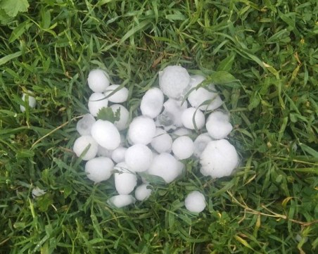 Градушка с големината на яйце удари Хасковско, унищожи реколта