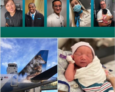 Стюардеса изроди бебе по време на полет