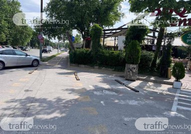 Районното кметство в ЖР Тракия сложи ограничители за паркиране пред