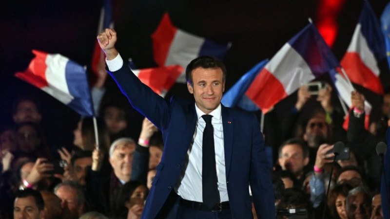 Коалицията Заедно, водена от френския президент Емануел Макрон, спечели 25,65%
