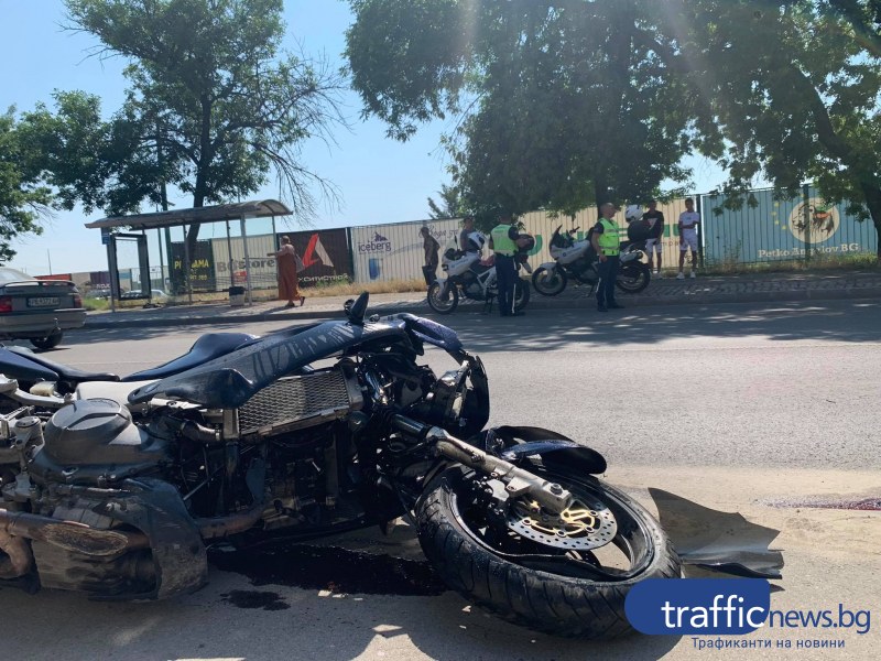 Моторист пострада при катастрофа в Пловдив. Инцидентът е станал вчера