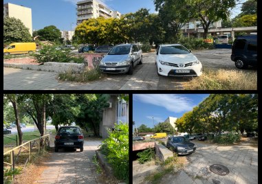 Неправилните паркирания и изобретателността на шофьорите в Пловдив при липсата