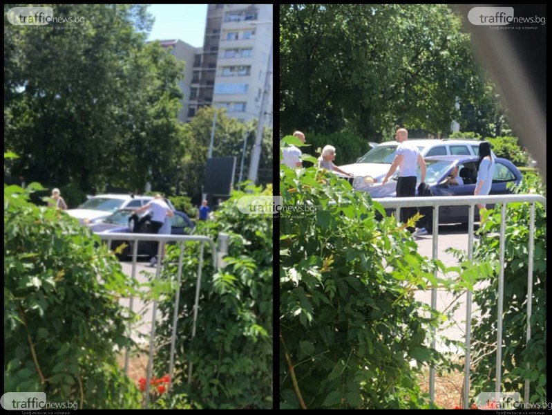 Двама срещу един! Мъж и жена скочиха да бият шофьор насред Пловдив