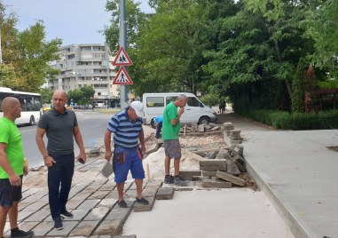Кметът на Тракия Костадин Димитров инспектира ремонтните дейности в зона