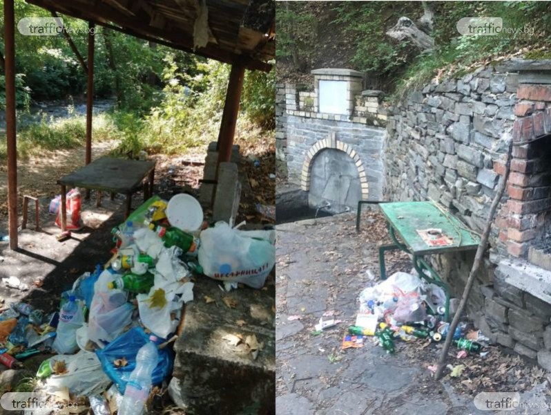 Мизерия след пикници край Пловдив, река Първенецка заприлича на сметище
