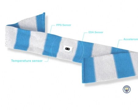 Умен шал ще следи реакциите на футболните фенове