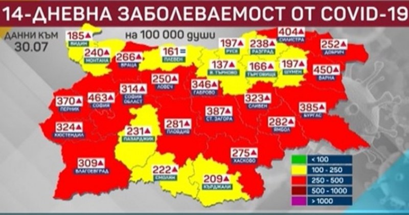 Цялото Черноморие влезе в червената COVID зона