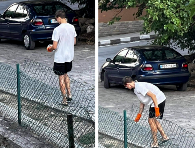 Момче от Асеновград почисти цяла улица, нарекоха го 