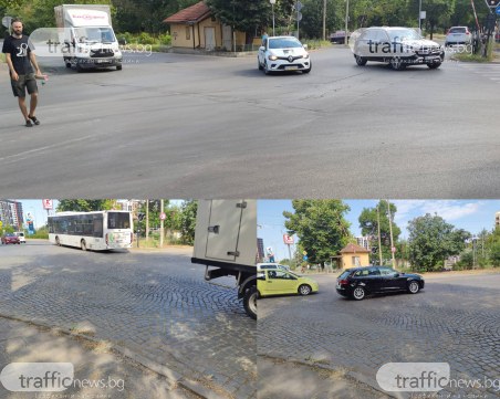 Пешеходен хаос: Пловдивчани пресичат с риск прелеза на Пещерско шосе