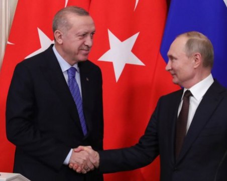 Путин и Ердоган се срещат днес в Сочи