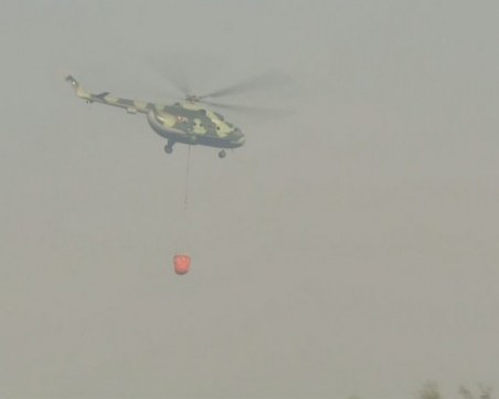Два хеликоптера обливат с вода пожара при Елшица, няма опасност за населението