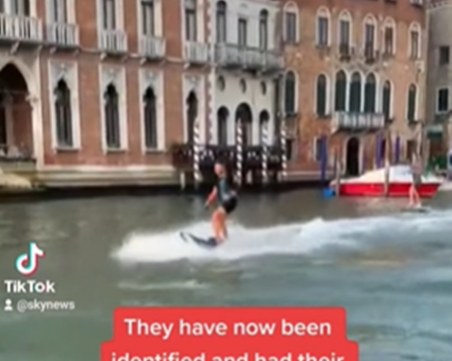 Солени глоби за сърфиране по Канал Гранде във Венеция