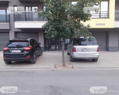 Наглостта в Смирненски продължава! Пловдивчани превърнаха тротоар в паркинг