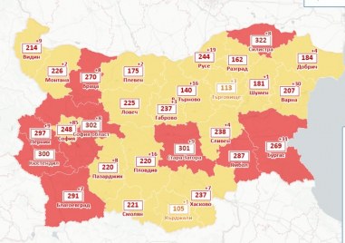 Област София град отново влиза в жълтата зона по заболеваемост от