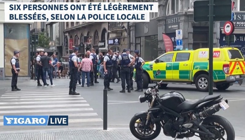 Шофьор на микробус се вряза в кафене в Брюксел, шестима са ранени