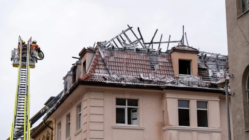 Пожар в жилищна сграда в германския град Аполда, в която