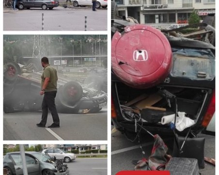 Две катастрофи в рамките на минути в София