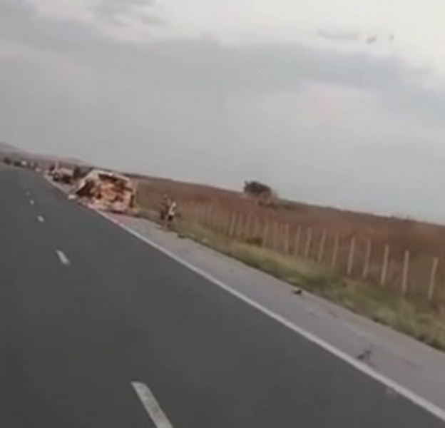 Тази сутрин е станала още една катастрофа на автомагистрала Тракия“,