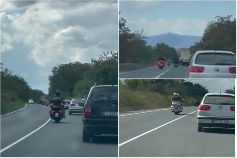 Опасни маневри на мотористи тревожат шофьори на Подбалканския път край Карлово
