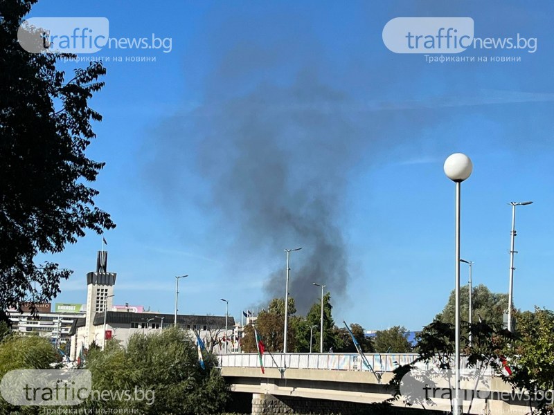 Пожар гори до Индустриална зона - Север в Пловдив