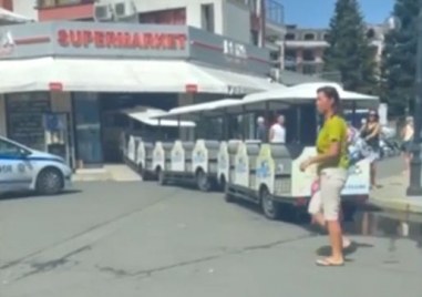 Атракционно влакче се вряза в магазин в Слънчев бряг Инцидентът