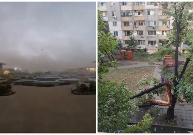 Силна буря придружена с ураганен вятър удари Бургаска област За