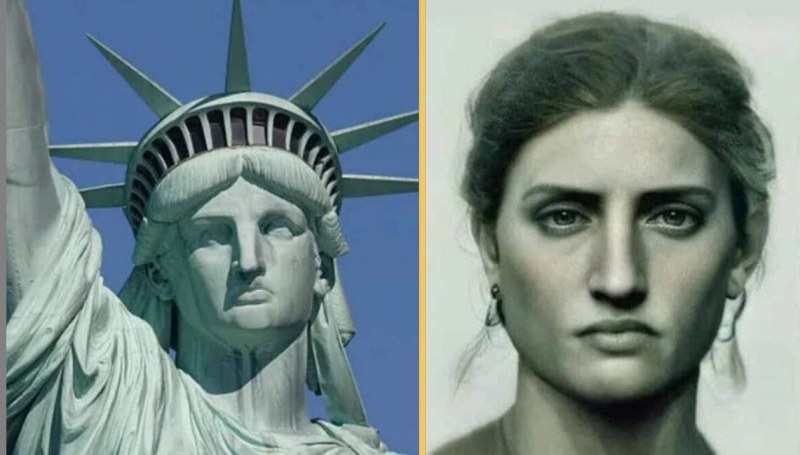 Французойката през 1878 г.става модел за Статуята на свободата. Ще ви