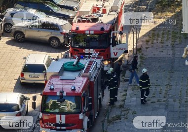 Пожар е избухнал в жилищен блок в центъра на Пловдив