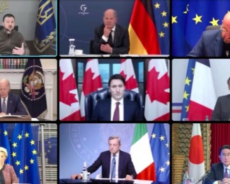 Зеленски пред Г-7: Трябва да създадем щит срещу руските ракети