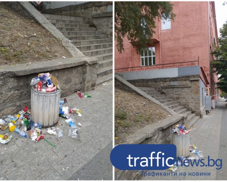 Пловдивчанка: Невъзпитани ученици или недостиг на кошчета в Пловдив?