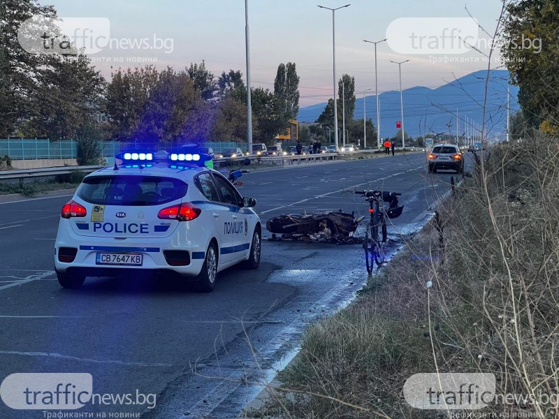 Младият моторист от Асеновградско е в критично състояние, образува се тапа към Пловдив